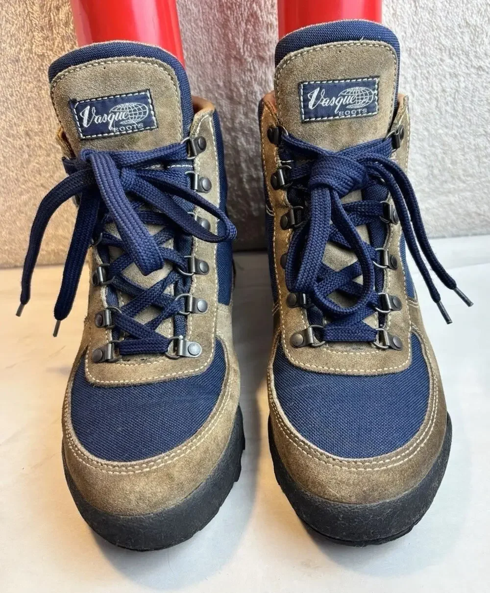 Vtg Vasque Skywalk Hiking Boots Gore-Tex & Suede Men Size 9.5 N Italy 7533